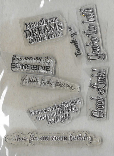 Sentiments clear stamps for - clear,