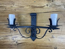 Wrought Iron Twin Light Wall
