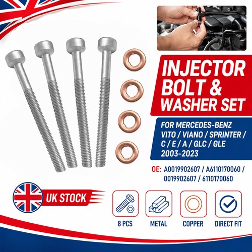 Injector clamp bolts - 4x, &