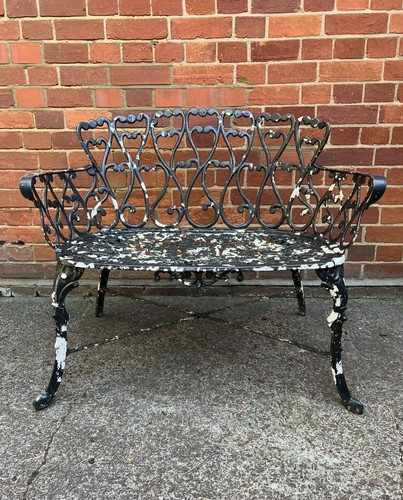 Victorian cast iron bench - cast,