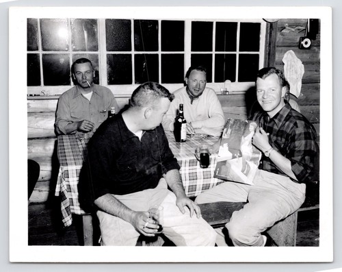 C1950s men cabin drinking - c1950s, men~cabin~drinking
