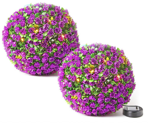 28cm solar powered topiary - 2,