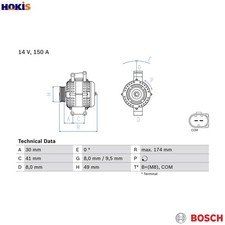 ALTERNATOR 0 986 047 240 FOR