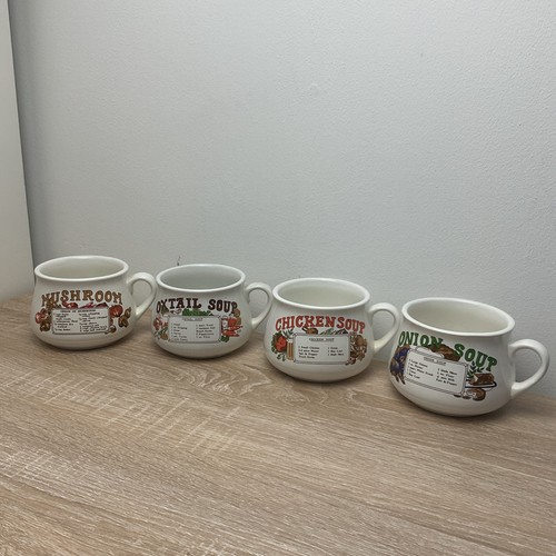 Vintage soup bowls mugs - x,