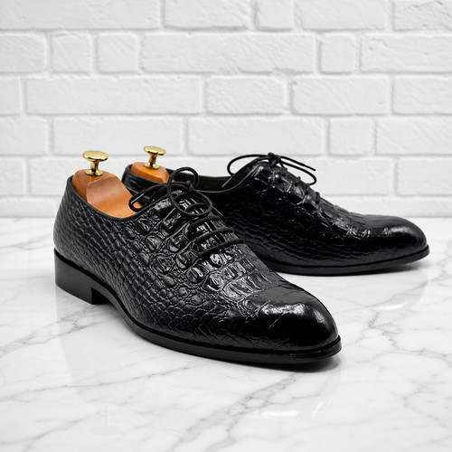 Handmade men black - men's, crocodile