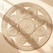 Round Jute Rug, Eco-Friendly