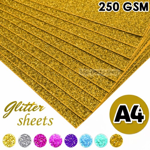 Glitter card coloured - a4,