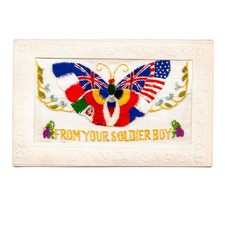 WW1 SILK EMBROIDERED GREETING