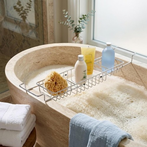 Extendable bath tub rack - extendable, tray