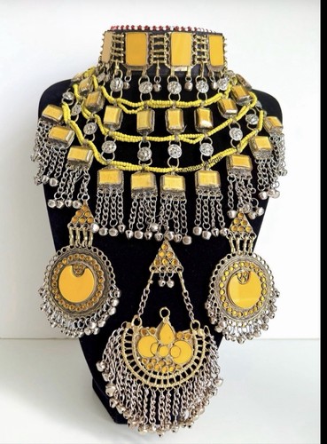 Yellow afghan full jewellery - yellow,