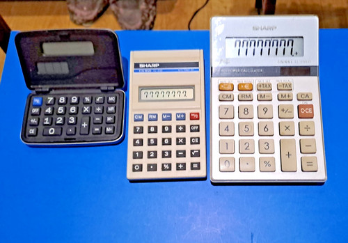 Vintage sharp calculators - sharp,