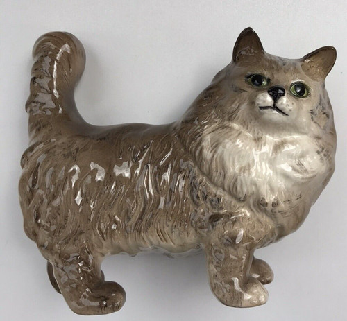 Beswick cat grey persian - cat,