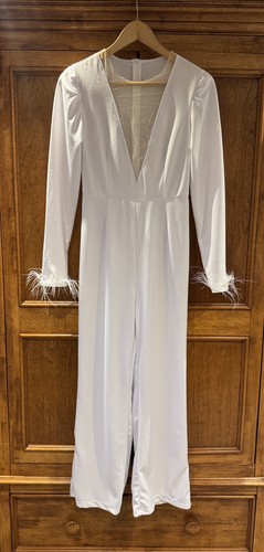Small ladies white jumpsuit - small,