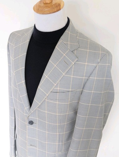 Wool silk blazer jacket blue - silk,