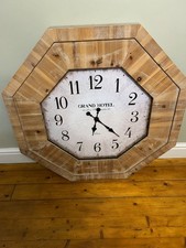 Oversized large vintage oak wall clock