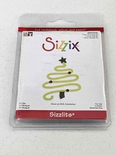 sizzix  xmas  swirly Christmas tree thin  die  655528 lite