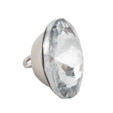 Upholstery Diamond Crystal Buttons with Metal Loop Back for Bed Sofa Cushion DIY