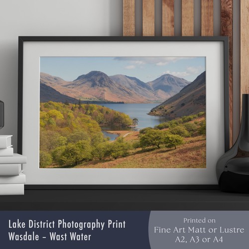 Wastwater great gable print - wastwater,