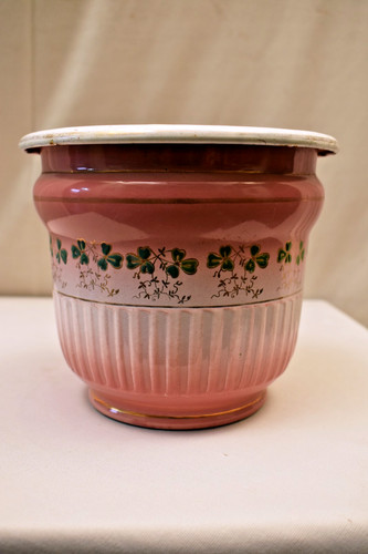 Vintage french enamel pot - vintage,