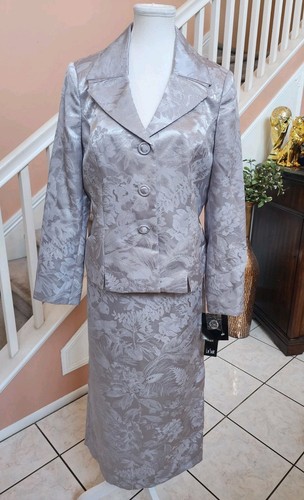 Nwt suit silver jacquard - nwt, le