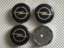 4x Opel Alloy Wheel Hub Centre Cap Set Center Caps Black/Silver 60mm