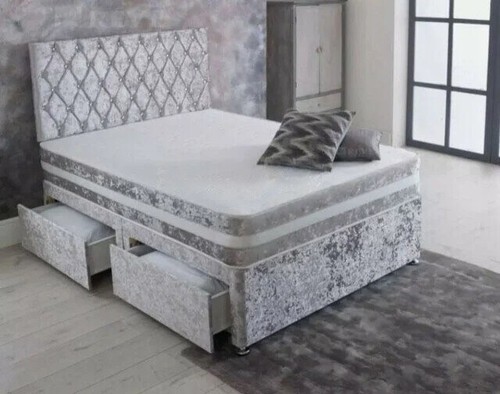 Crushed velvet divan - crushed,