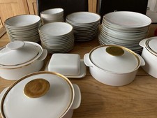THOMAS GERMANY PORCELAIN WHITE/GOLD TABLEWARE DINNER ~ CHOOSE YOUR PIECE BEAUT!