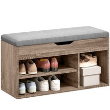 HOMCOM Sit-On Shoe Storage