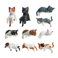 Set Of 10 Mini Cat Figurines