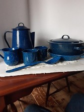 Blue Enamelware CAMPING