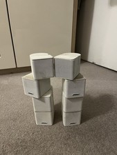 4 x  BOSE WHITE DOUBLE CUBE LIFESTYLE ACCOUSTIMASS 10 15 SPEAKERS