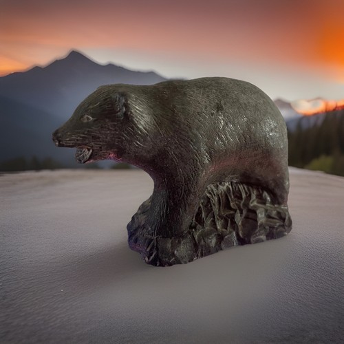 Wolf sculpture canada bear - sculpture,