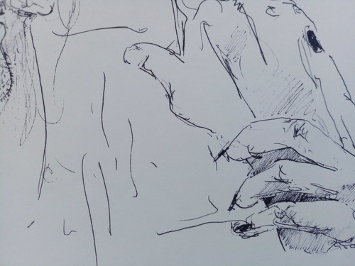 Drawing male hand - hand, female