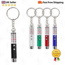 Cat Laser Pointer Toy LED Light Keychain – Interactive Pet Training Chase UK 1MW
