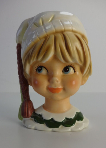 Lady head vase german vintage - head,