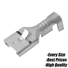 Uninsulated 6.3mm Female Spade Terminals Locking Tab Connector Crimp 2.5mm Cable