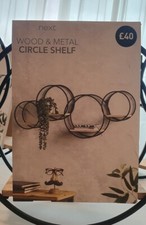 Circle Shelf Wood&Metal X2