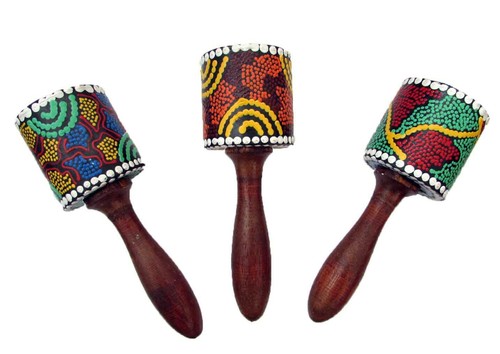 Painted cylinder maracas - cylinder,