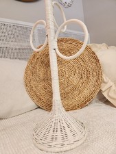 Wicker 3 Towel Holder Stand