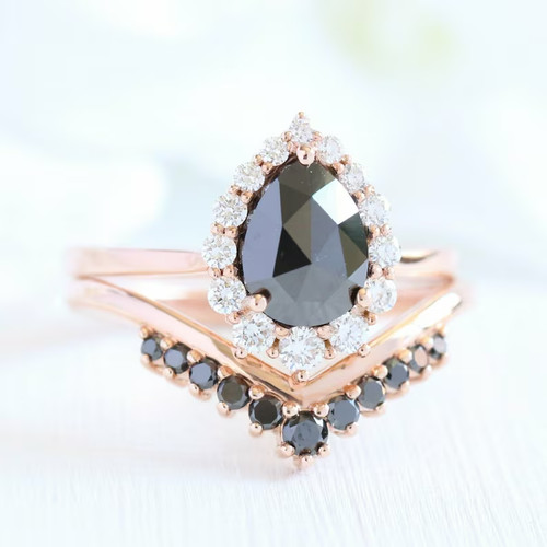 0ct pear cut black - 2.0ct,