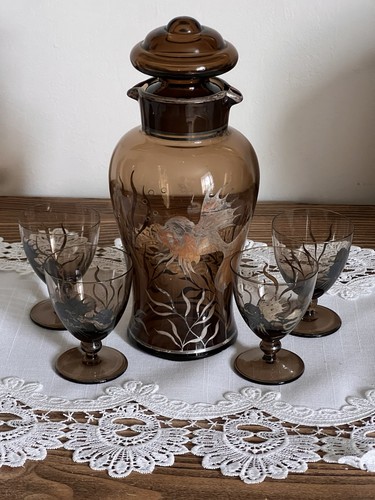 Antique bohemian amber art - bohemian,
