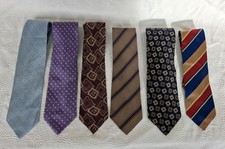 Armani Mens Job Lot Of 6 Silk Ties Multicoloured/Pattern Vintage.