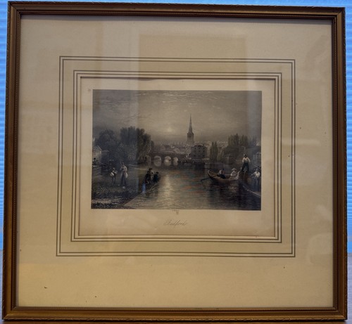 Bedford town view 1840 - view, –