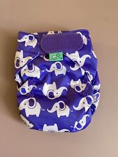 £18 TotsBots EasyFit All-In-One Reusable Cloth Nappy Diaper Purple, fits 8-35lbs