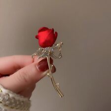 Fashion Red Rose Flower Enamel