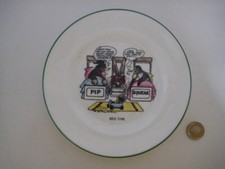 VINTAGE PIP SQUEAK AND WILFRED CHINA TEA PLATE DOG RABBIT PENGUIN A B PAYNE