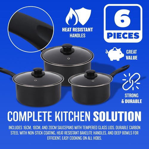 6pc non stick cookware - non, set