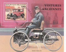 (13698) Guinea CTO Old Cars Minisheet VF used 1998