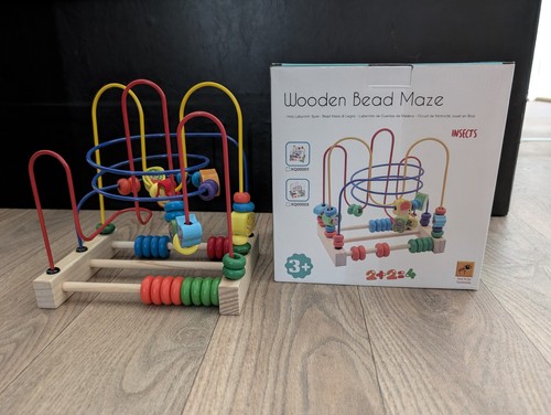Wooden bead maze educational - bead,