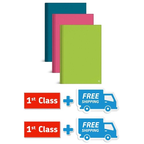 Hardback notebook lined pu - a4,